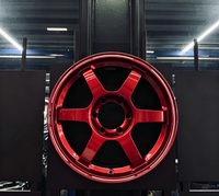 Jantes en alliage de course style TE37 à 5 branches, 15, 16, 17, 18, 19, 20 pouces, légères, pour voitures JDM, drift et piste
