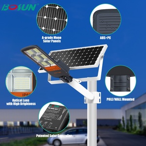 BOSUN Chất Lượng Cao MPPT Sạc Điều Khiển IP65 Ngoài Trời 50 watt LED Năng Lượng Mặt Trời Ánh Sáng Đường Phố - Product Image 4
