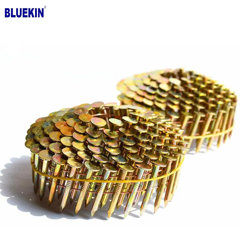 1-1/4 Coil Nails Smooth Galvanized Wire Coil Roofing Nails For Clavos Para Techo