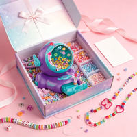 Machine à enfiler les perles électrique automatique pour filles et enfants, kit de fabrication de bracelets et colliers DIY, jouet artisanal de bijouterie, ensembles de perles colorées, cadeaux