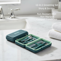 Ensemble de manucure professionnel en acier inoxydable, kit de coupe-ongles, outils de pédicure, étui de voyage