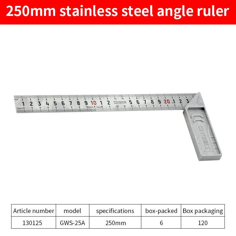 Regla cuadrada de 250 mm