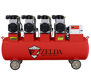 Compresseur d'air industriel ZELDA 220V silencieux avec 8 bars, 4 moteurs, 200L, sans huile, personnalisable OEM - Product Image 1