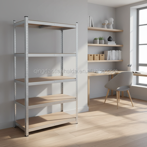 Estanterías de Fábrica Ajustables, Estantes Metálicos Galvanizados de 5 Niveles, Estantería de Servicio Mediano Sin Pernos, Capacidad de Carga de 175 kg, Independiente - Product Image 6