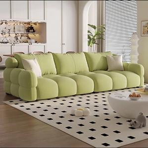 Juego de Sofás de Terciopelo con Diseño de Bloques de Color y Tapicería Suave, Diseño de Fila Recta para Salas de Estar y <span class=keywords><strong>Apartamentos</strong></span> Pequeños - Product Image 4