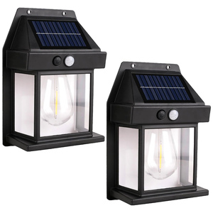 Solar <b>LED</b> High Brightness Rechargeable Night Lamp IP65 Waterproof <b>Motion</b> <b>Sensor</b> Wall Lamp 3 <b>Lighting</b> Modes for Courtyard Garden - Product Image 1