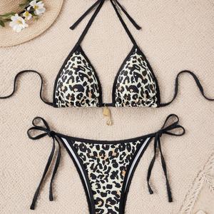 ชุดบิกินี่ไมโครธองลายสัตว์สำหรับผู้หญิง ฤดูร้อน 2025 แบบ 2 ชิ้น พร้อมบราดันทรง ลดราคา - Product Image 3