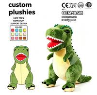 Adorable jouet en peluche dinosaure brodé, super doux, rembourrage en coton PP, accessoires mignons et câlins pour enfants