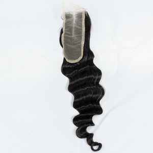 Nhà máy bán tóc con người Pre ngắt 2x6 HD ren đóng cửa tự nhiên màu đen thẳng Chất lượng cao trong kho sẵn sàng để tàu - Product Image 3