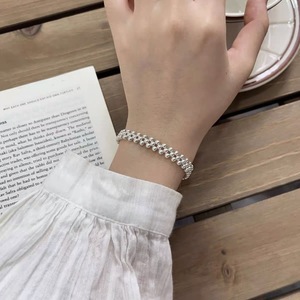 S925 Sterling <b>Silver</b> Ball Bracelet With Seawater Pearl <b>Beads</b> For Women Everyday Wear - Product Image 4