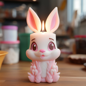 Easter Bunny <b>Candle</b> <b>Mold</b> Silicone Custom Shape Non Toxic DIY Cake <b>Candle</b> <b>Molds</b> For Home Decor - Product Image 3