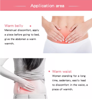 Patch chauffant menstruel pour femme soins des crampes menstruelles pendant 12h pâte sur la peau patch chauffant activé directement par l'air patch de soulagement menstruel