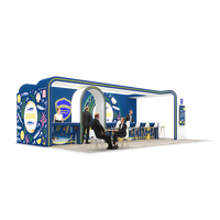 Stand d'exposition modulaire SEG 20x30 avec éclairage LED intégré, en aluminium personnalisé avec bande lumineuse néon intégrée pour exposition