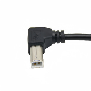 <b>Usb</b> <b>Printer</b> Extension <b>Cable</b> 90 Degree Elbow Bm To Bf Male To Female Connector With Screw Holes Square Interface - Product Image 1