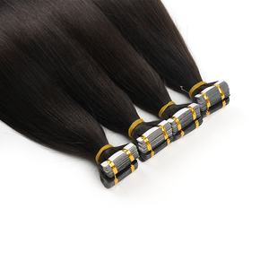 批发双拉彩色印度雷米100%真人发接发带10A/12A级丝滑直发波浪10-30英寸 - Product Image 1