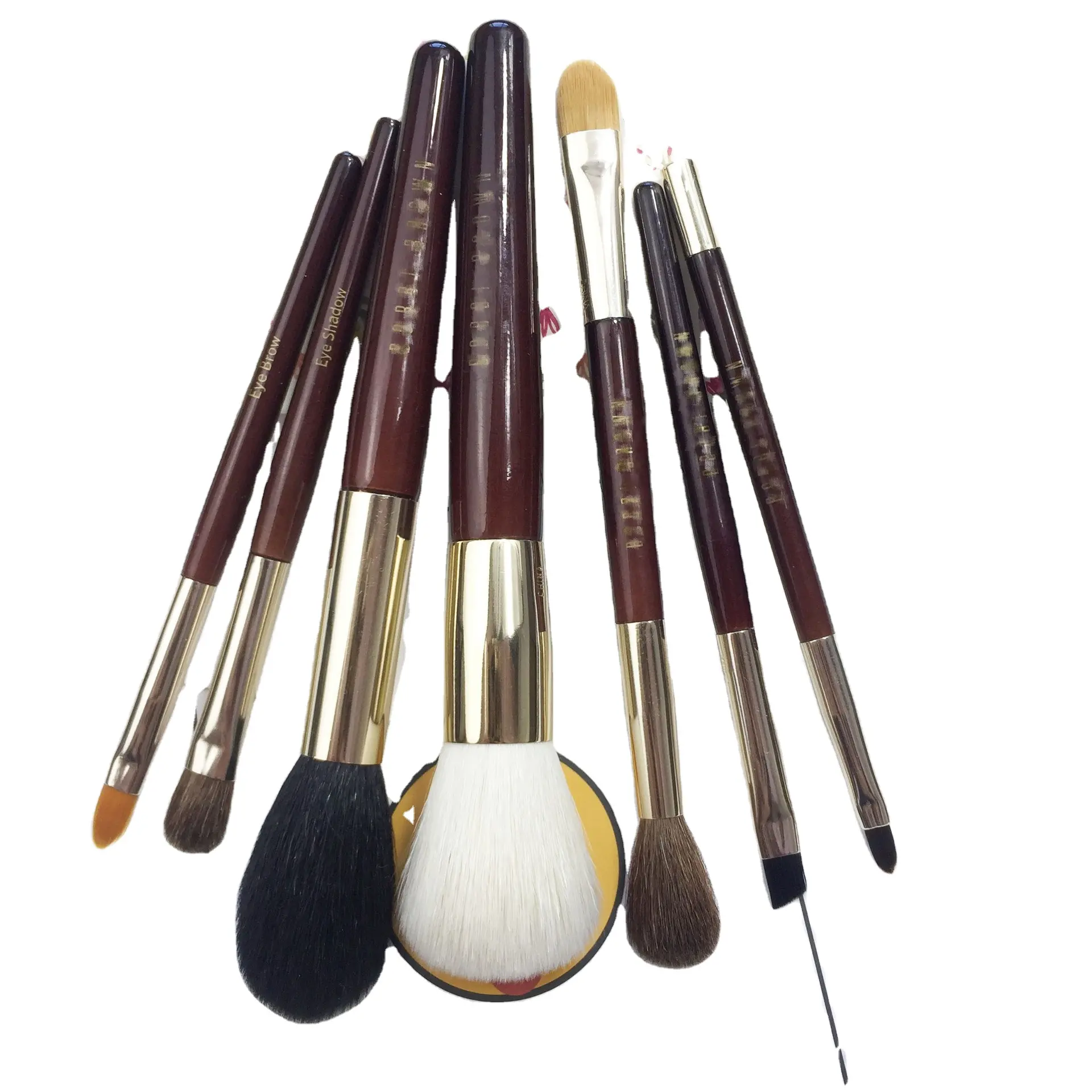 2023 7pcs handmade makeup brush high gloss powder blush makeup brushes set with bag sample dedicated brushes