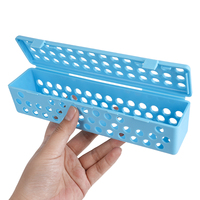 Caja de Esterilización Dental Perforada Autoclavable, Estuche de Almacenamiento de Instrumentos de Plástico Resistente a Altas Temperaturas para Fresas y Limas Endodónticas