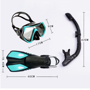 Set <span class=keywords><strong>da</strong></span> Nuoto e Immersione Personalizzato Colorato a Prezzo all'Ingrosso, Attrezzatura per Sport Acquatici, Pinne, Maschera e Boccaglio - Product Image 2