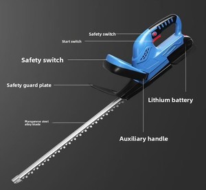 21V Cordless Hedge Trimmer 22 Inch Dual Action Blade <strong>Electric</strong> Bush <strong>Cutter</strong> with 2 Batteries for Garden Landscaping - Product Image 6