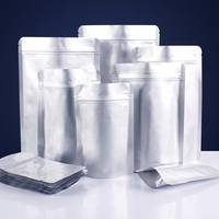 Sachet auto-scellant en aluminium pur pour thé, sachet alimentaire vertical anti-humidité avec structure PET/AL/PE