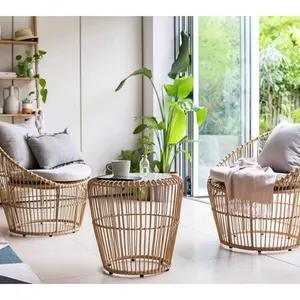 Luxe Moderne Tuinmeubilair Koffie Tuin String Rotan Rieten Stoelen Set