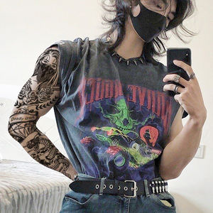 Venta al por mayor colorido <span class=keywords><strong>manga</strong></span> larga <span class=keywords><strong>tatuaje</strong></span> pegatina arte corporal impermeable Buda Animal calavera brazo completo tatuajes temporales - Product Image 5