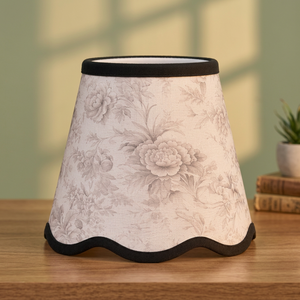 Vintage Floral Cotton Drum Lampshade | Handcrafted Pleated Fabric Light <b>Shade</b> for Table & Pendant <b>Lamps</b> - Product Image 3