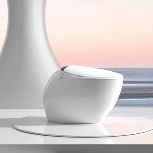 Inodoro inteligente con forma de huevo, una pieza, altura cómoda, venta de <span class=keywords><strong>Estados</strong></span> <span class=keywords><strong>Unidos</strong></span>, armario, inodoro con asiento calefactable - Product Image 1