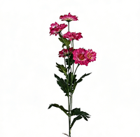 Chrysanthème artificiel rose fuchsia réaliste en plastique, fausses tiges de marguerites pour mariage, Thanksgiving, décoration de maison, fête, vase, style moderne
