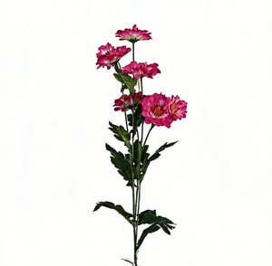 Crisantemos Artificiales Color Rosa Fucsia, Tallos de Margaritas de Plástico Realistas, Decoración Moderna para Bodas, Acción de Gracias, Hogar y Fiestas - Product Image 1