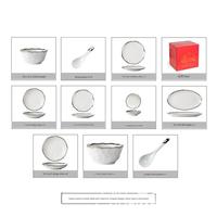 Service de vaisselle en céramique nordique moderne avec bordure argentée, assiettes et bols en porcelaine blanche de luxe pour la maison et les restaurants haut de gamme