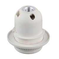 Douille de lampe filetée en bakélite/plastique, support d'ampoule européen avec anneau CE E26 E27
