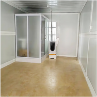 Kiosque commercial pliable de 20 pieds, maison conteneur écologique pliable, murs isolés, transport facile, installation rapide, chambre préfabriquée