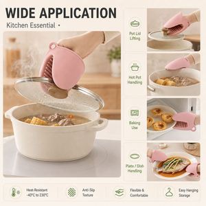 <b>Silicone</b> Pinch Grip Glove Heat Resistant Anti Slip Oven Mitt Kitchen <b>Tool</b> 110x85x79mm Multi Color Available - Product Image 4