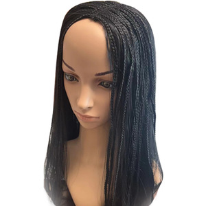 Perruque style Princesse Asha, cheveux synthétiques longs noirs tressés, ligne de cheveux naturelle, perruque de cosplay pour Halloween - Product Image 2