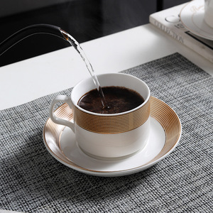 Juego de Taza y Platillo de Café de Cerámica de Color Sólido, Moderno, Portátil y Sencillo, para el Desayuno en Casa y el Té de la Tarde en Hoteles, con Opción de Logotipo Personalizado - Product Image 3