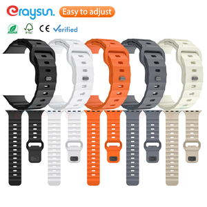 Eraysun-Correa de goma FKM para reloj, correa de 42/44/45/49mm, compatible con Ultra/10/9/8, silicona suave deportiva, resistente al agua para <span class=keywords><strong>Apple</strong></span> <span class=keywords><strong>Watch</strong></span> Band - Product Image 1
