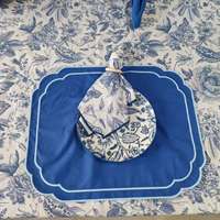 Vente en gros de nappe imprimée de fleurs florales en coton et lin vintage pour la cuisine, la fête de mariage et la maison