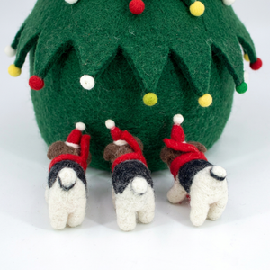 Wholesale Felt <b>Red</b> <b>Scarfed</b> Puppy Ornament Handmade Christmas Hanging Dog Decor Child Pet Lover Gift Set Holiday Supplies - Product Image 3