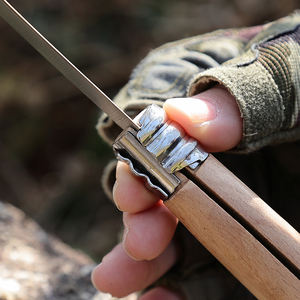 มีดเห็ดสแตนเลส ด้ามไม้ พร้อมแปรง มีดปลูกต้นไม้ มีดเห็ดพับได้ - Product Image 5