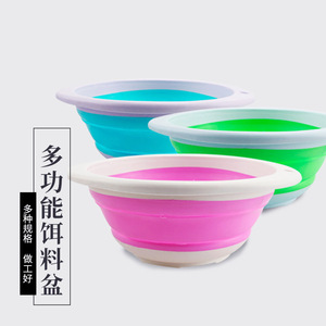 Tazón Plegable para Cebo Aohu, Grande, Mediano y Pequeño, Multiusos, Herramienta de Pesca para Exteriores, Material de Goma - Product Image 1