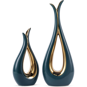Vase en céramique décoratif de luxe, forme irrégulière, pour hôtel, maison, art moderne, antique, cadeau, décoration intérieure tendance, vente en gros - Product Image 1