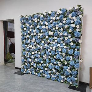Silk Artificial Flowers Modern Square <b>Backdrop</b> Arch <b>Stand</b> for Party Birthday Decorations Indoor Outdoor Floral Wall - Product Image 3