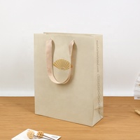 Sac à provisions en papier de qualité supérieure imprimé personnalisé de luxe avec poignée en ruban réutilisable