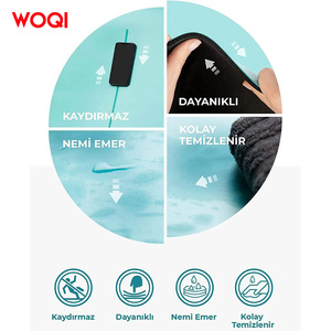 Tapis de yoga Woqi 183x68 cm, tapis de fitness épais en TPE, antidérapant, pour la maison, la salle de sport, la danse - Product Image 3