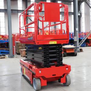 3m 4m 6m 8m 10m 12m 14m <span class=keywords><strong>SKY</strong></span> <span class=keywords><strong>Lift</strong></span> Aerial Work Platform listrik mendorong sendiri gunting meja angkat hidrolik untuk dijual - Product Image 4