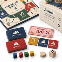 Jeu de société de stratégie simple sur le thème de la quincaillerie personnalisée avec billets en papier, tuiles de mise à niveau et cartes de recul |   Usine OEM et ODM