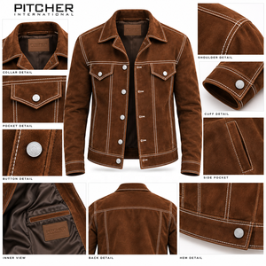 Veste en cuir pour homme style Cafe Racer, veste de moto, design personnalisé, fournisseur d'usine, faible MOQ, USA - Product Image 6