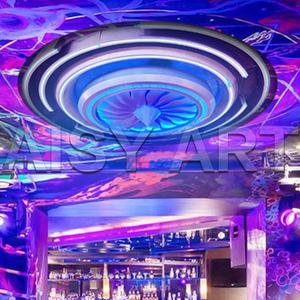 Luz de ventilador Turbo personalizable para Bar KTV tecnología espacial estilo hierro forjado Fondo pared soldadura superior ambiente Metal - Product Image 3