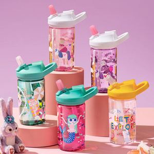Bouteille d'eau sportive en plastique de qualité supérieure avec couvercle et paille, idéale pour l'école et les voyages - Product Image 6